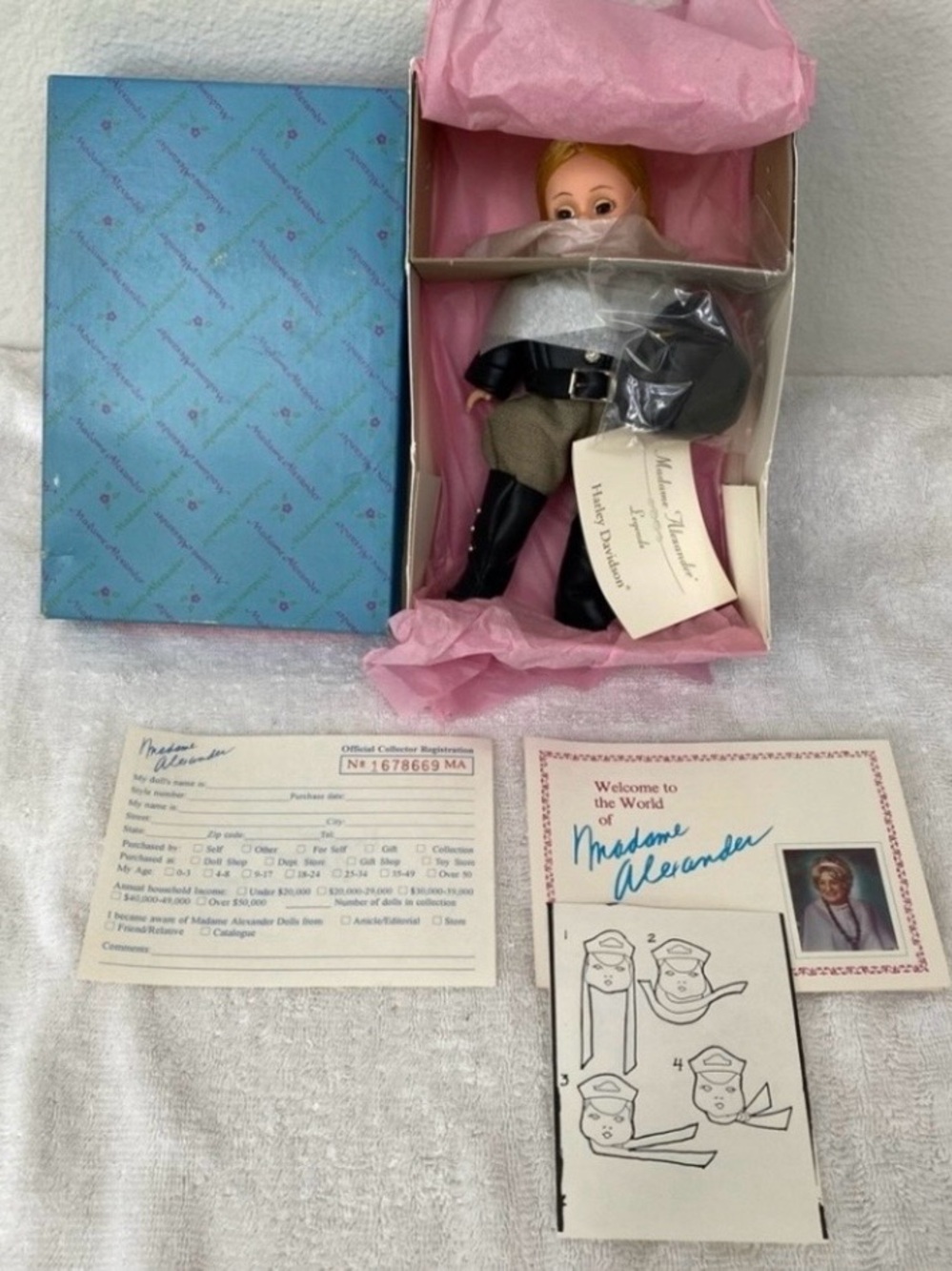 NWT New Vintage Madame Alexander Harley Davidson Wendy #17100 Collectible Doll
